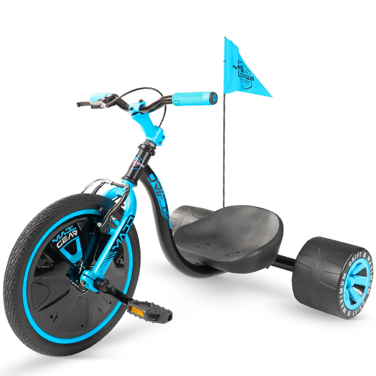Madd Gear drift-trike with 16-inch front wheel ready for smooth slides and turns