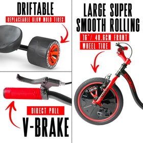 Madd Gear drift trike safety flag boosts visibility during outdoor riding