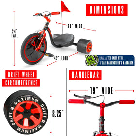 Madd Gear drift trike steel frame designed for durability during play