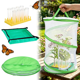 MADHOLLY complete butterfly habitat cage for classroom observation and safe butterfly housing.