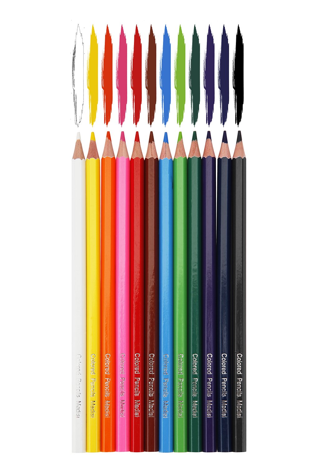 Madisi pencils offer smooth coloring for clean blends and soft cores.