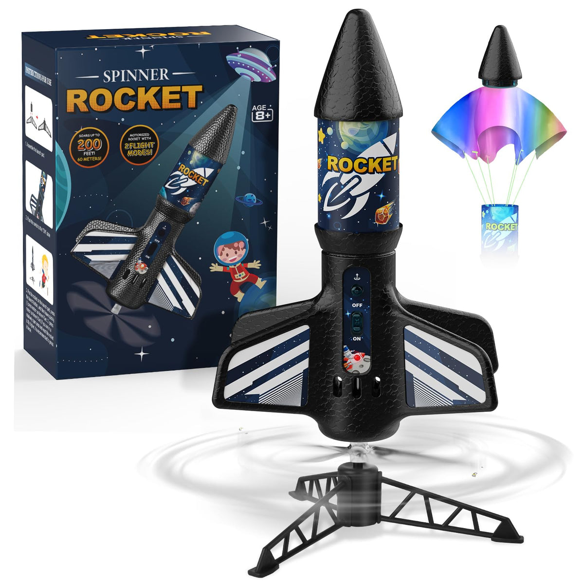Mafbeanl rocket launcher ready for launch, inviting kids to enjoy outdoor play