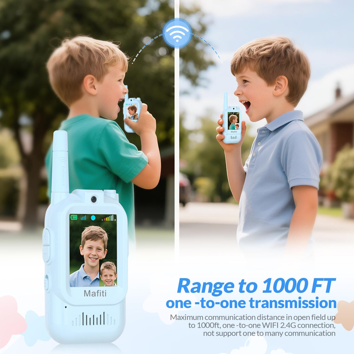 Long-range Mafiti walkie talkie reaches up to 1000 feet in open fields