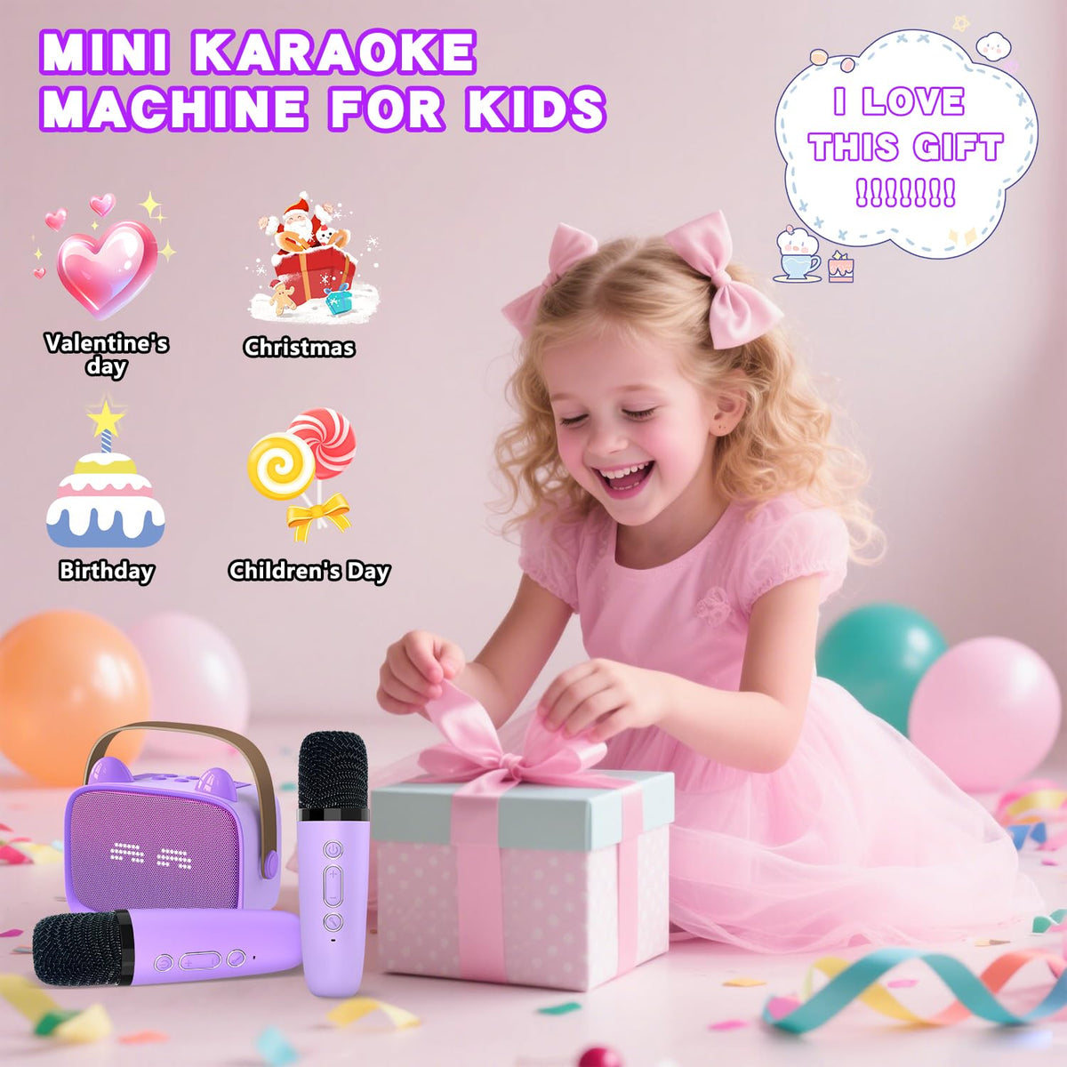 MgaoLo portable compact design lets kids sing anywhere indoors or outdoors