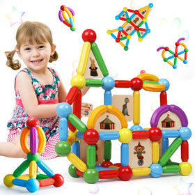 MAGBLOCK 90PCS magnetic sticks kit for creative building play