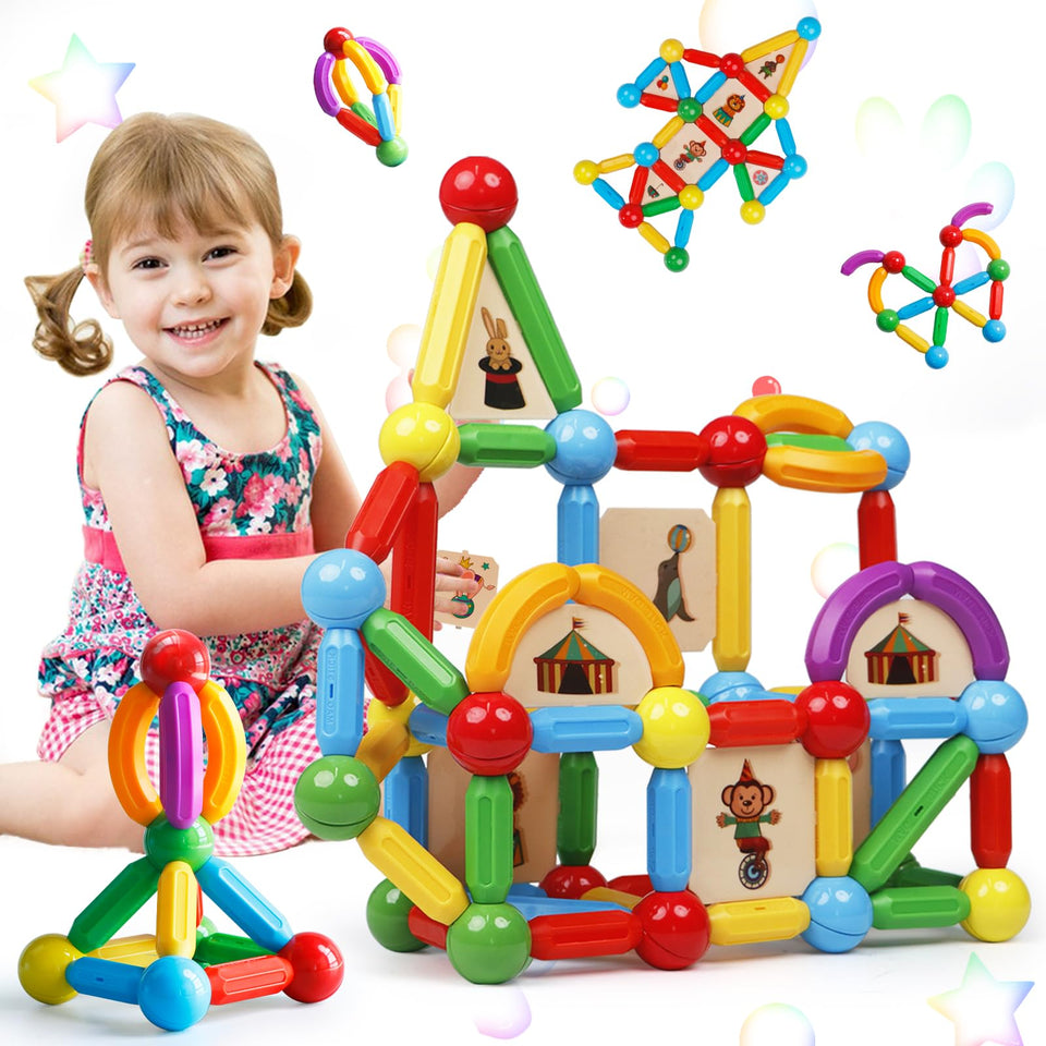 MAGBLOCK 90PCS magnetic sticks kit for creative building play
