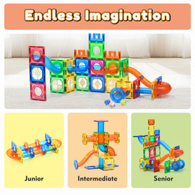 MAGBLOCK marble ball glints through tracks, keeping kids engaged and curious