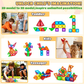 Kids use MAGBLOCK in car or plane for screen-free fun