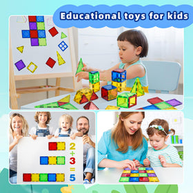MAGBLOCK color page reference models helps kids learn colors and patterns.
