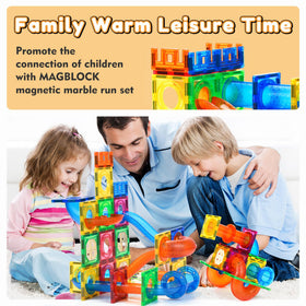 MAGBLOCK magnetic tiles system with durable ABS pieces for multi-layer construction