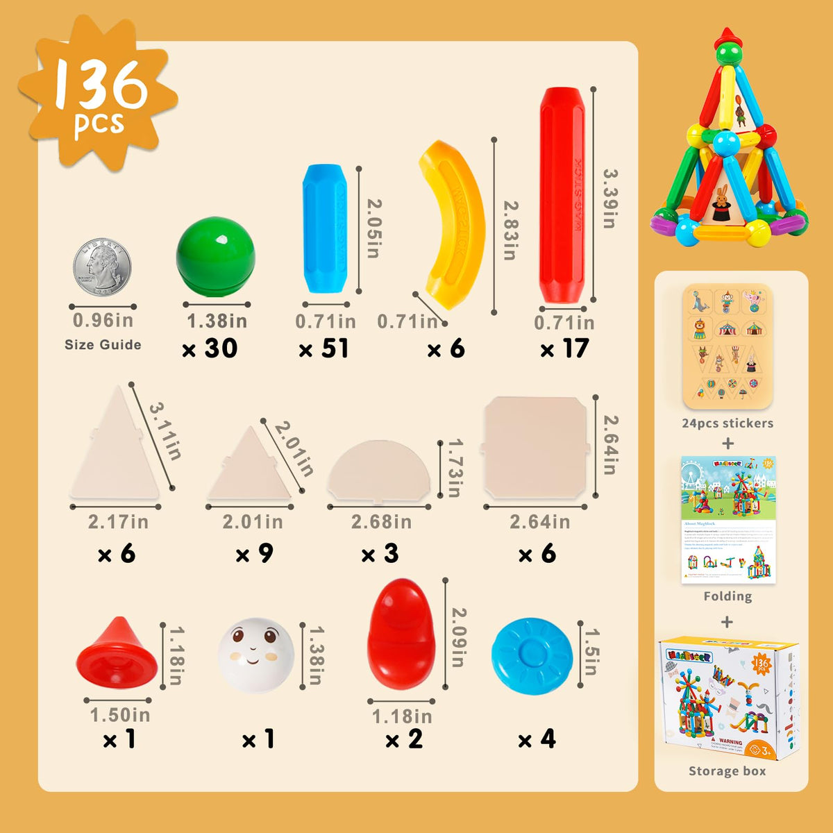 MAGBLOCK metal balls and rods for tactile, creative play