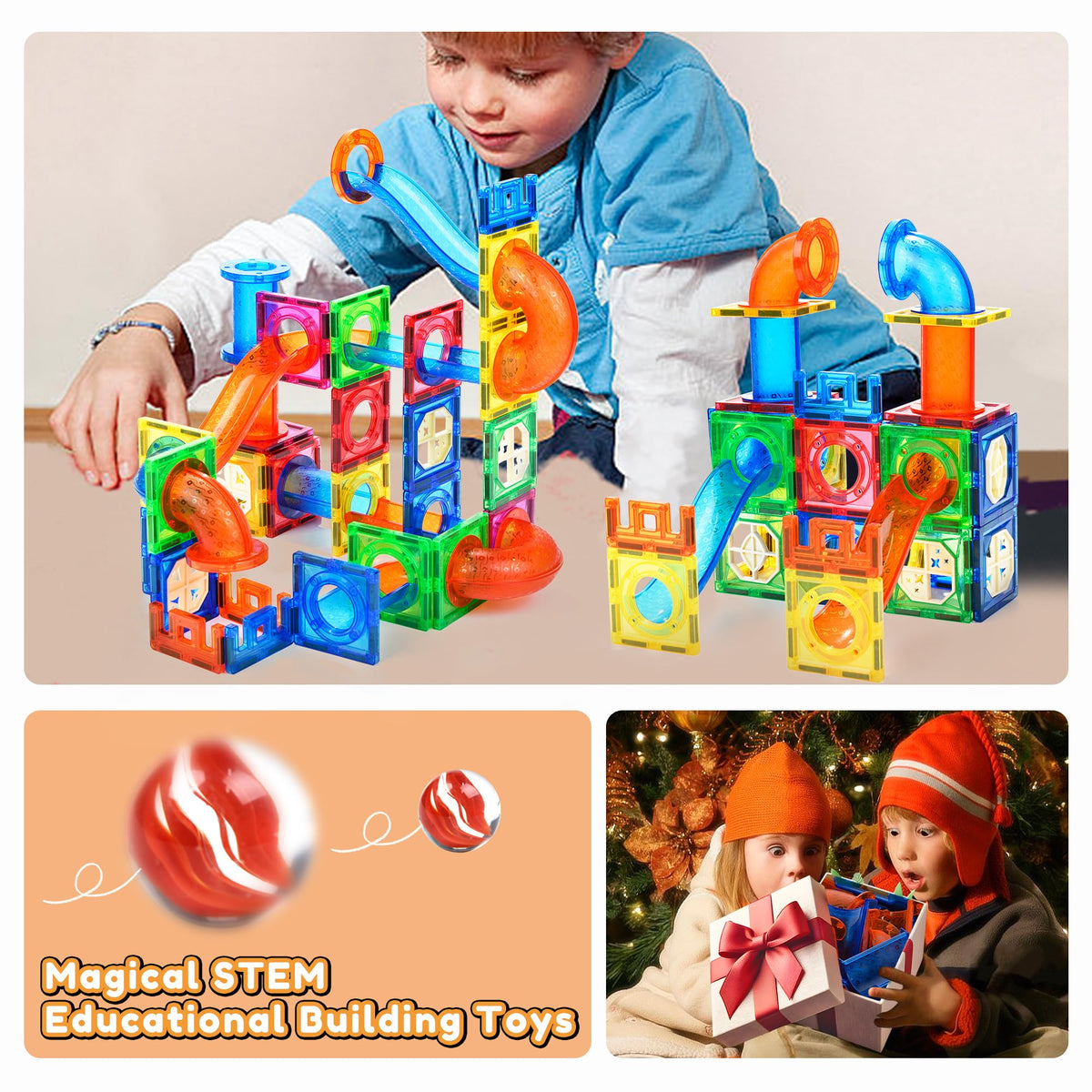 MAGBLOCK high-contrast colors aid visual learning during imaginative builds