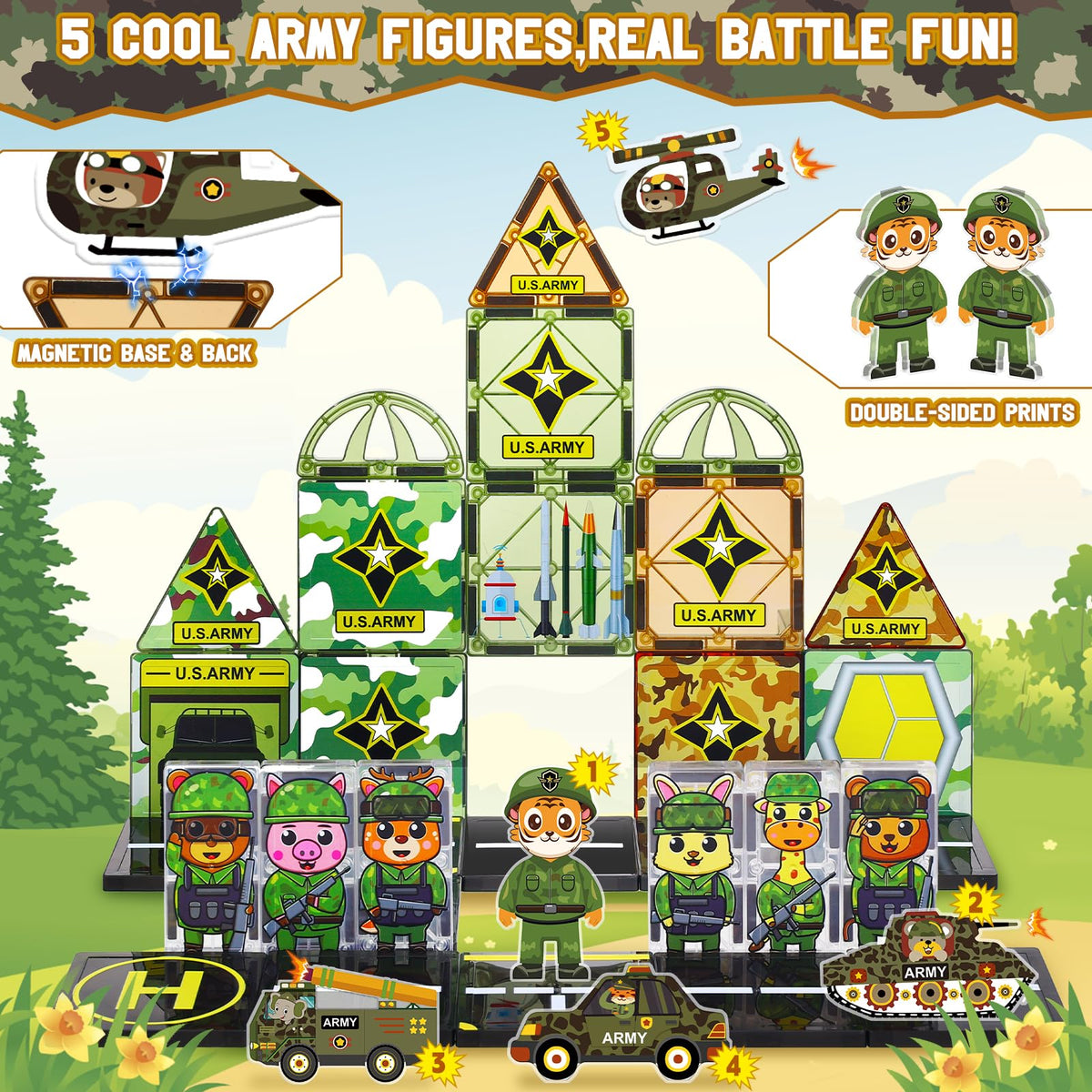 Magbubp missile truck tile supports strategic, creative play and planning
