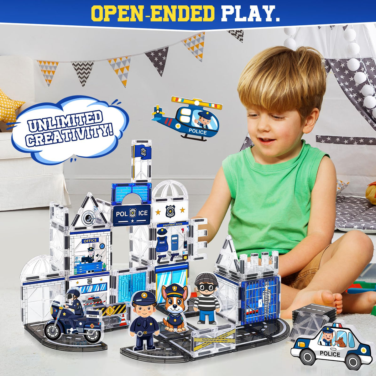 Promotes independent building and shared family playtime.