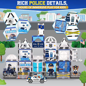Garage and prison scene inspires action-packed pretend missions.