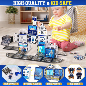 Strong magnets and safe materials support neat surface play.