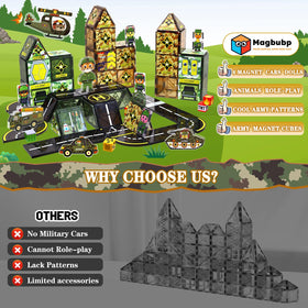 Magbubp military tank tile for durable, hands-on building adventures