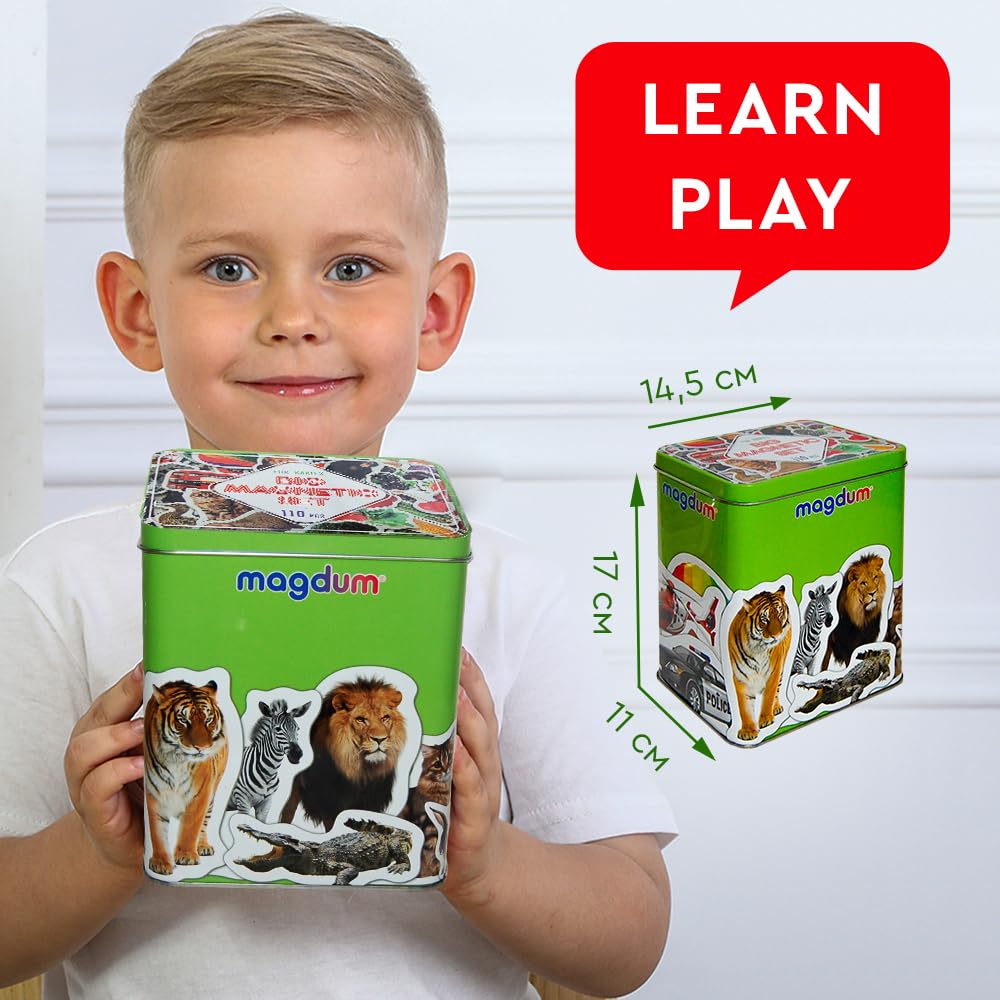 MAGDUM 110 fridge magnets farm animals for imaginative play