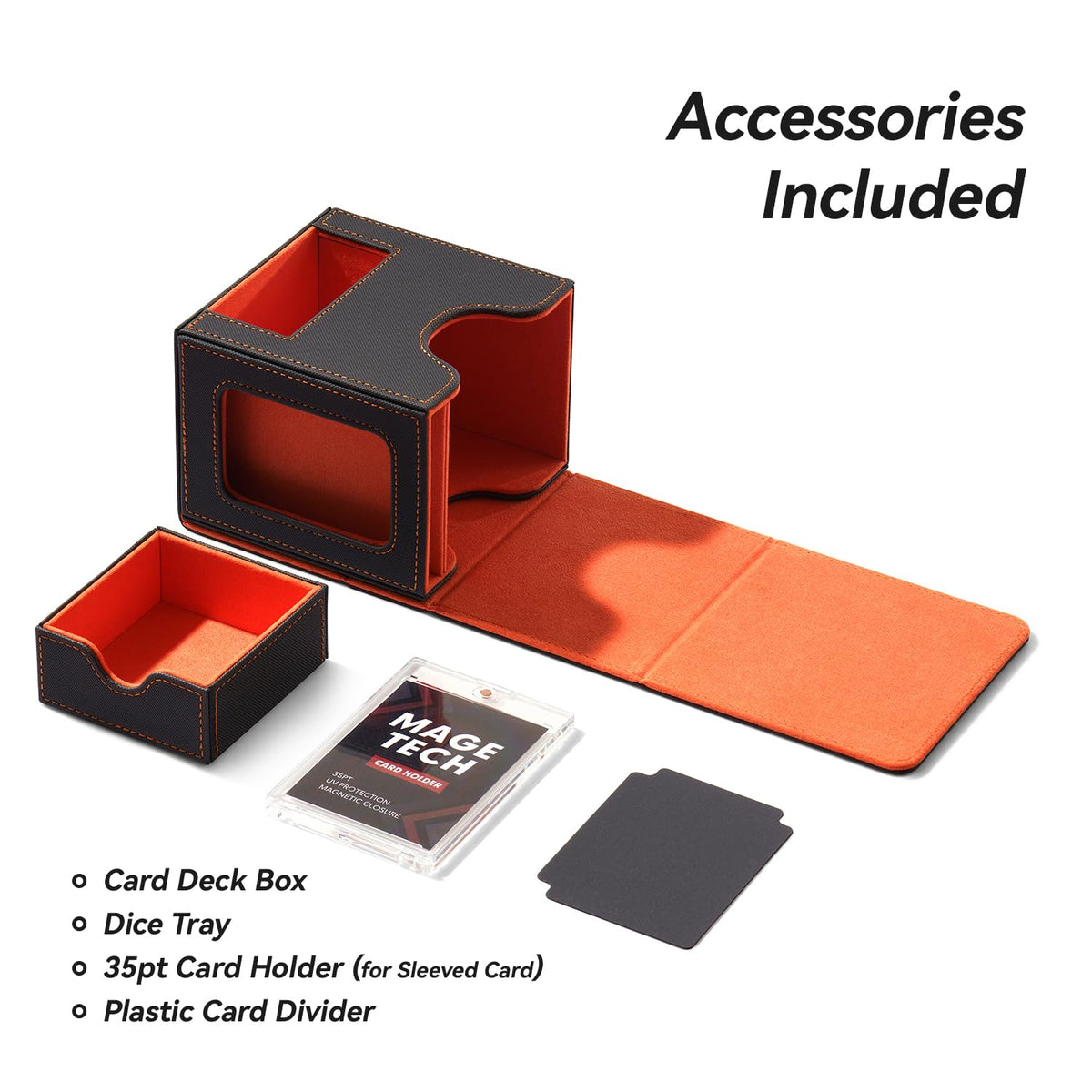 Mage Tech UV-protected card holder safeguards your commander card.