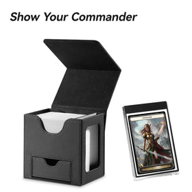 Mage Tech card deck box 35pt holder keeps your Commander card safe and upright.