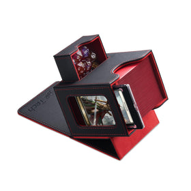Mage Tech deck box with commander display slot for quick viewing and access