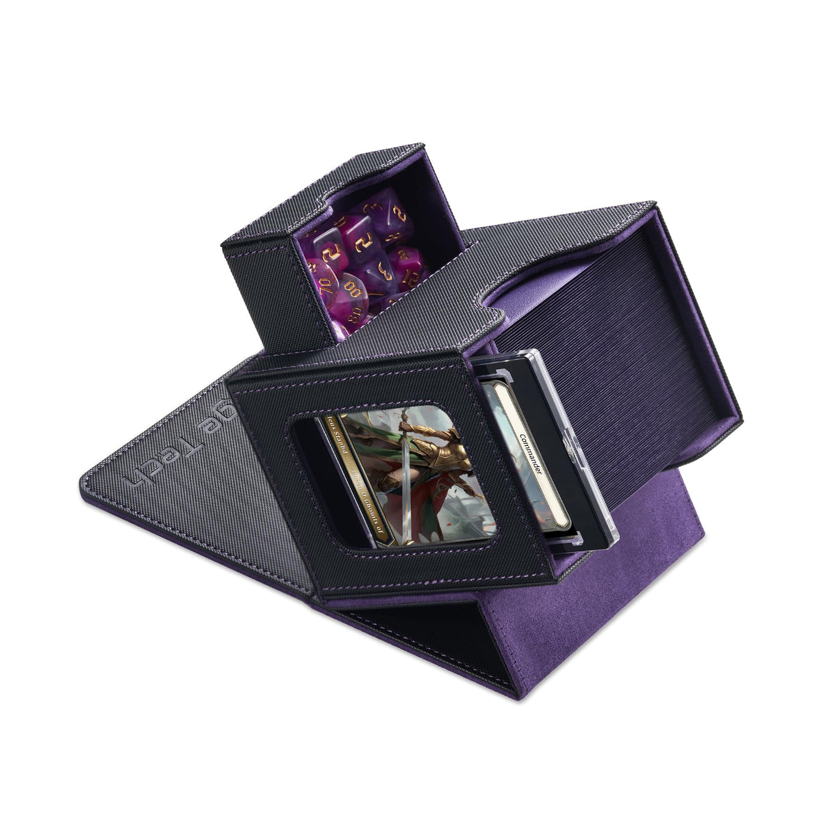 Mage Tech Card Deck Box with a commander slot for secure EDH storage