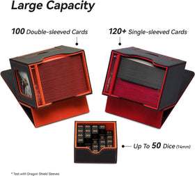 Mage Tech Card Deck Box with 30-50 dice tray for extras.