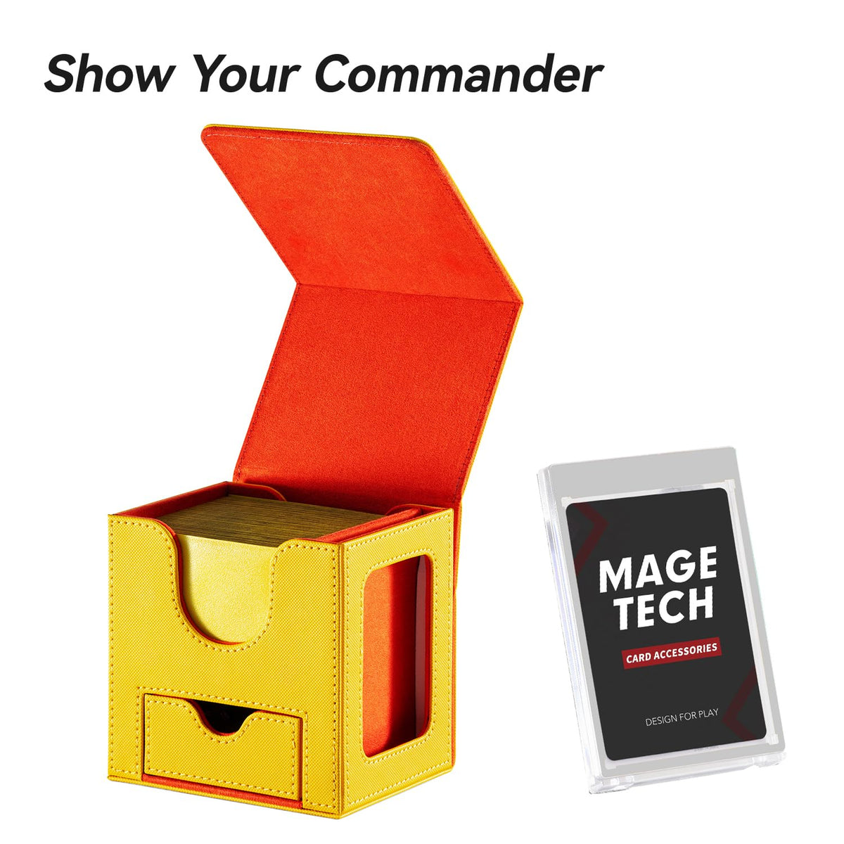 Mage Tech Box magnetic closure keeps cards secure during transport.