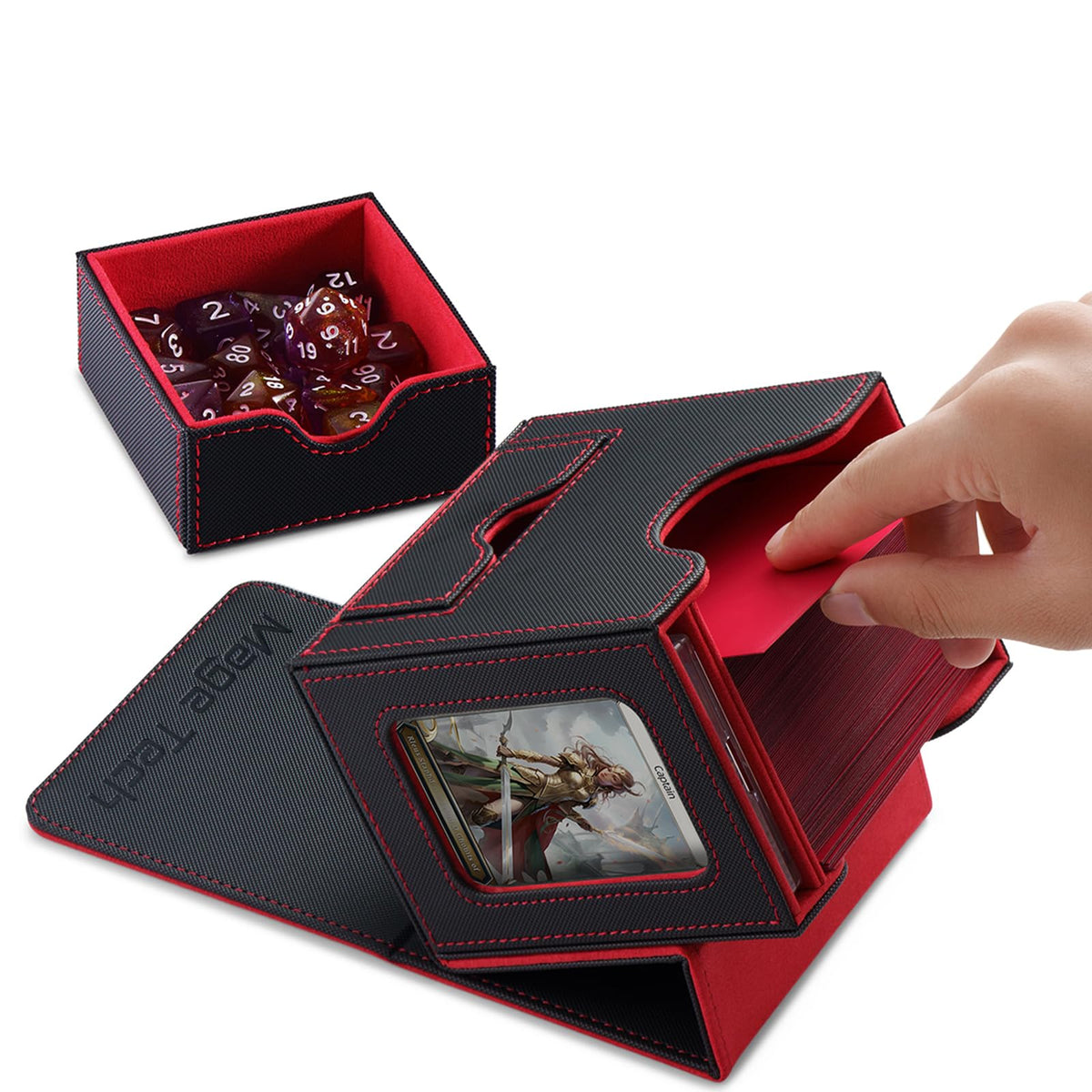 Mage Tech U-shaped mouth enables easy thumb-through and fast card retrieval