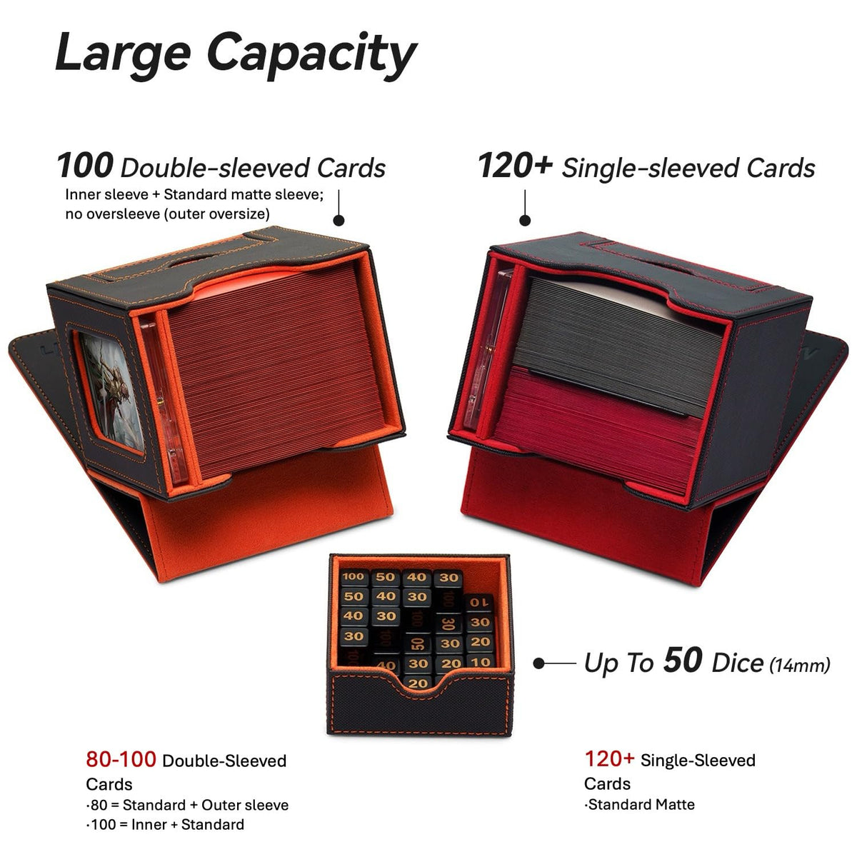 Mage Tech compact dice tray holds 30 to 50 dice for quick access