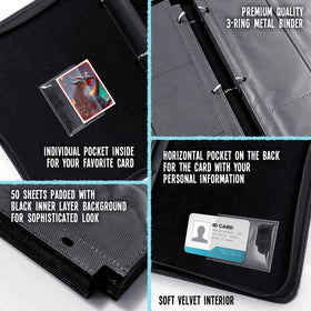 Nine-pocket pages with removable sleeves for quick reorganization