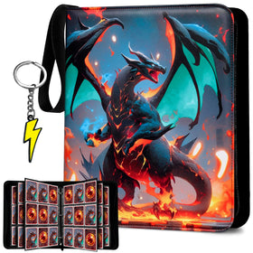 Magiar Trading Card Binder front pocket display shows a card with protection and style