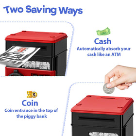 MAGIBX deposit slot with automatic banknote roller for easy saving.
