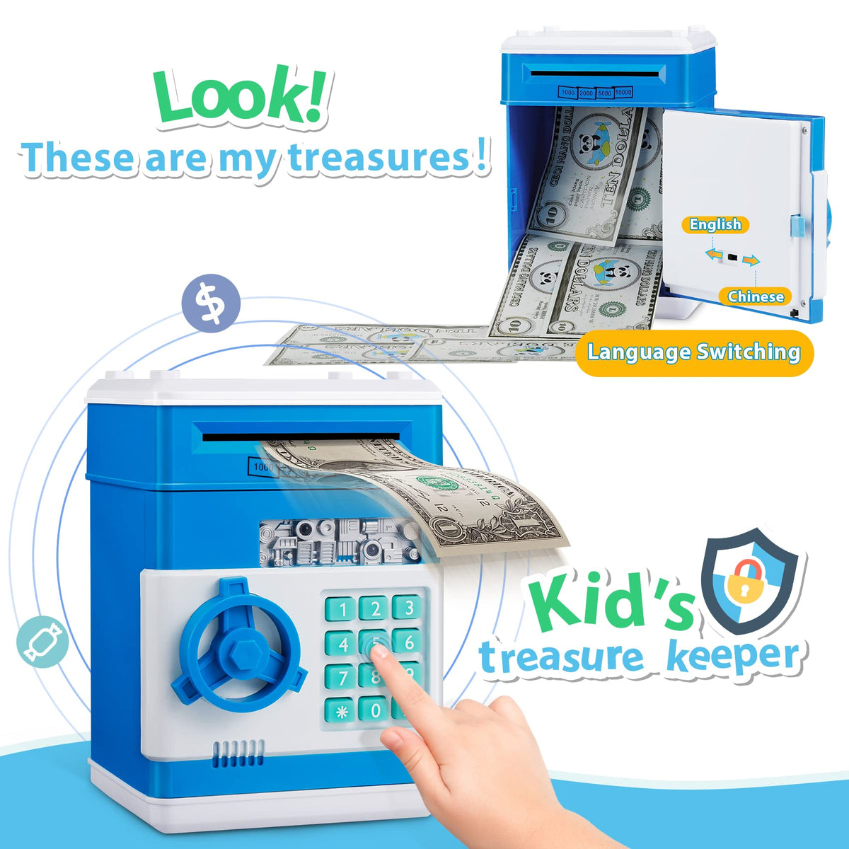 MAGIBX piggy bank banknote roller for smooth automatic deposits