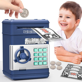 MAGIBX piggy bank toy password setup shows secure money storage for kids