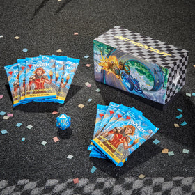 Magic: The Gathering Aetherdrift Bundle land cards expand mana options for diverse builds.