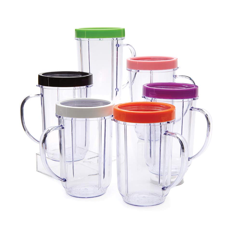 Magic Bullet Party Pack: six handled cups with color-coded rings for easy crowd serving