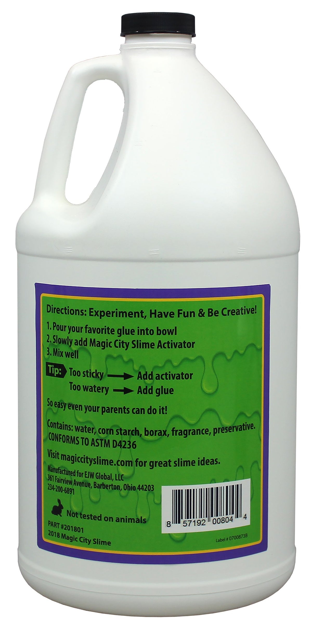 Magic City Slime Activator being poured for quick slime in 3 steps.