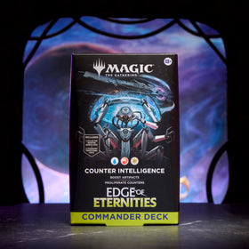 Edge of Eternities deck interior spread shows diverse card lineup for flexible multiplayer play.