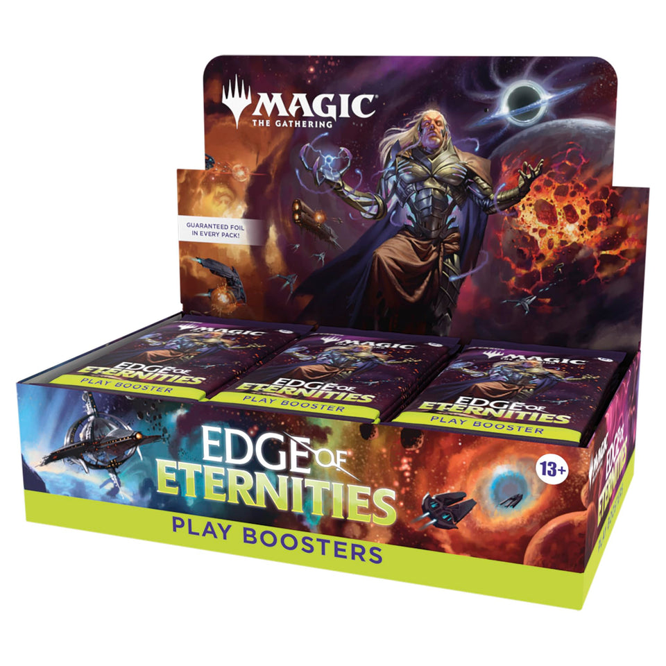 Magic: The Gathering Edge of Eternities booster box showing 30 packs for Limited play