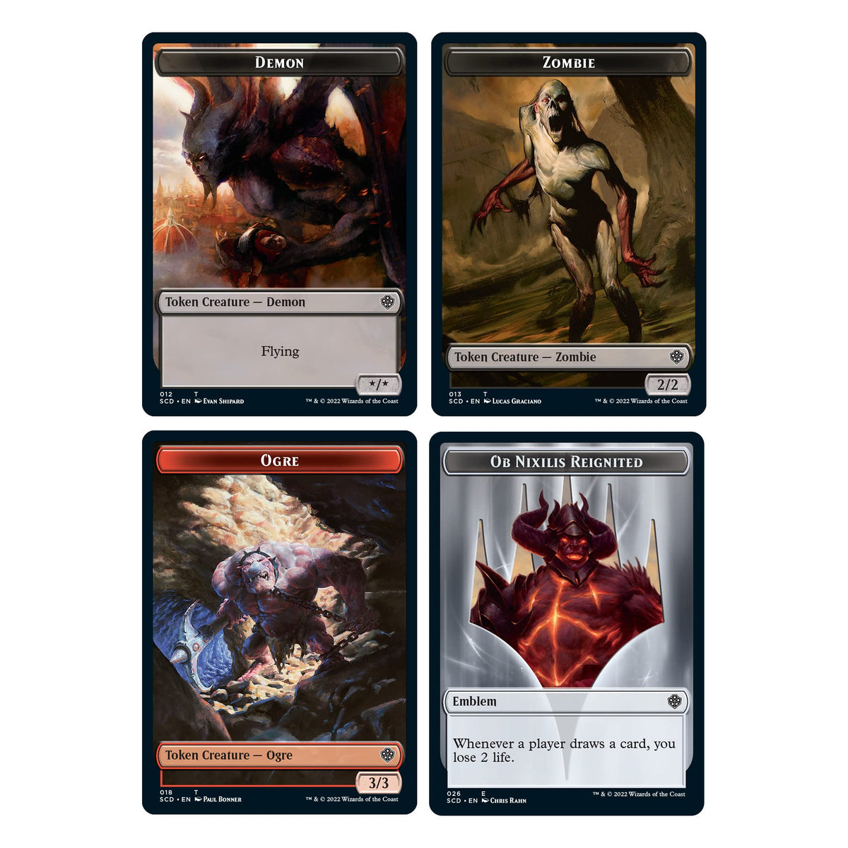 Chaos Incarnate two-sided tokens ready for buffs and counters during games.