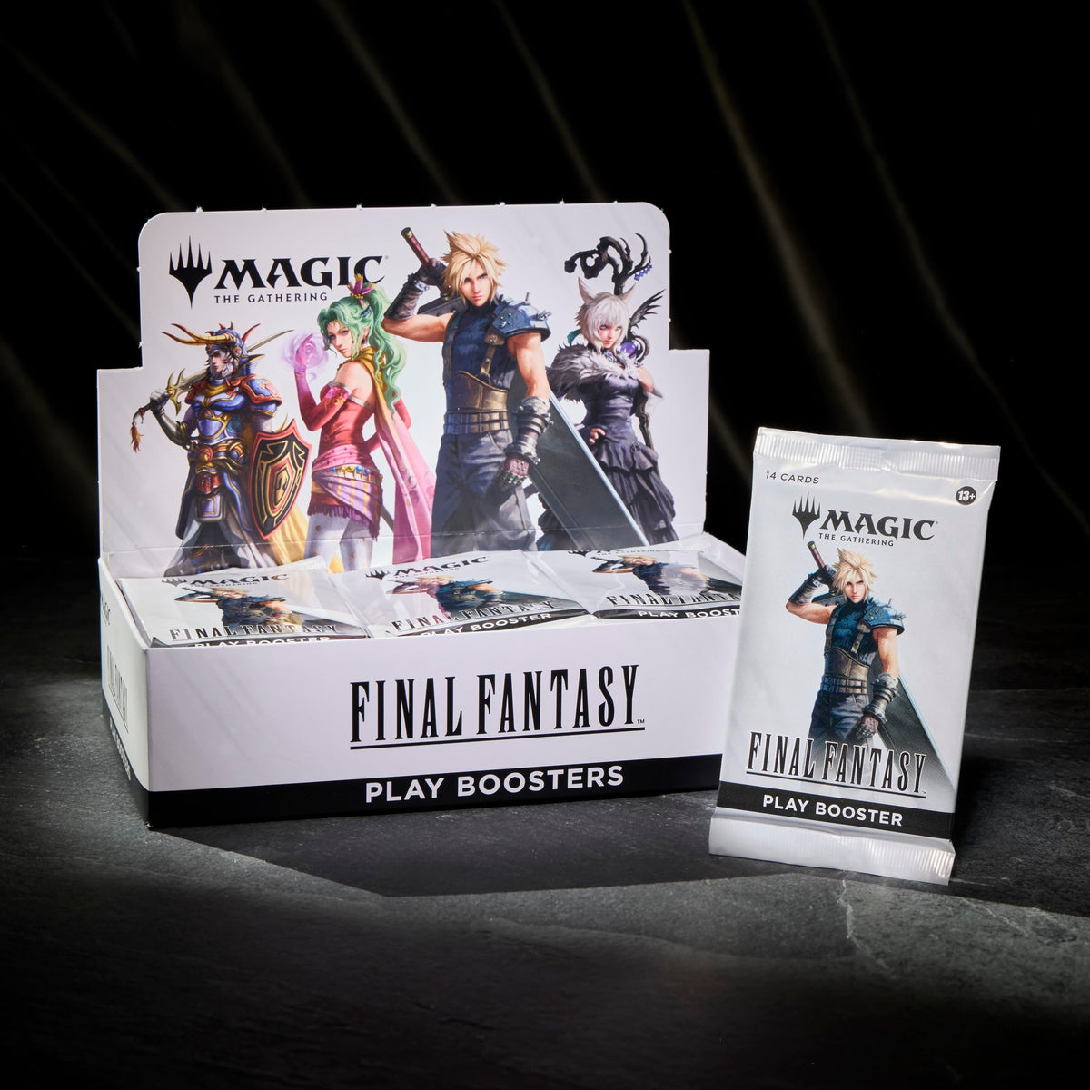 Magic: The Gathering FINAL FANTASY Play Booster card artfoil showcases shiny rares and moments.