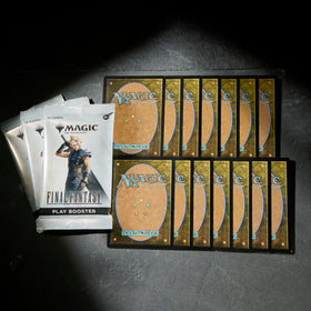 Magic: The Gathering FINAL FANTASY Play Booster pack spread shows card variety for Limited play.