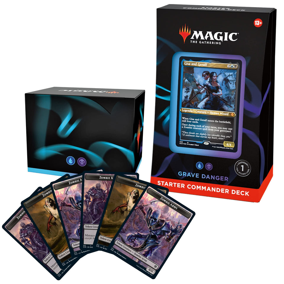 Magic: The Gathering Grave Danger foil-etched commander card ready to lead battles
