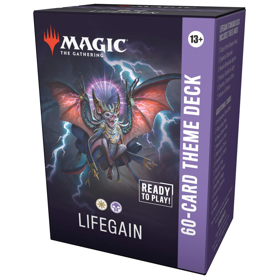 Magic: The Gathering Lifegain theme deck front view, enabling quick-start gameplay and balanced life gain strategies