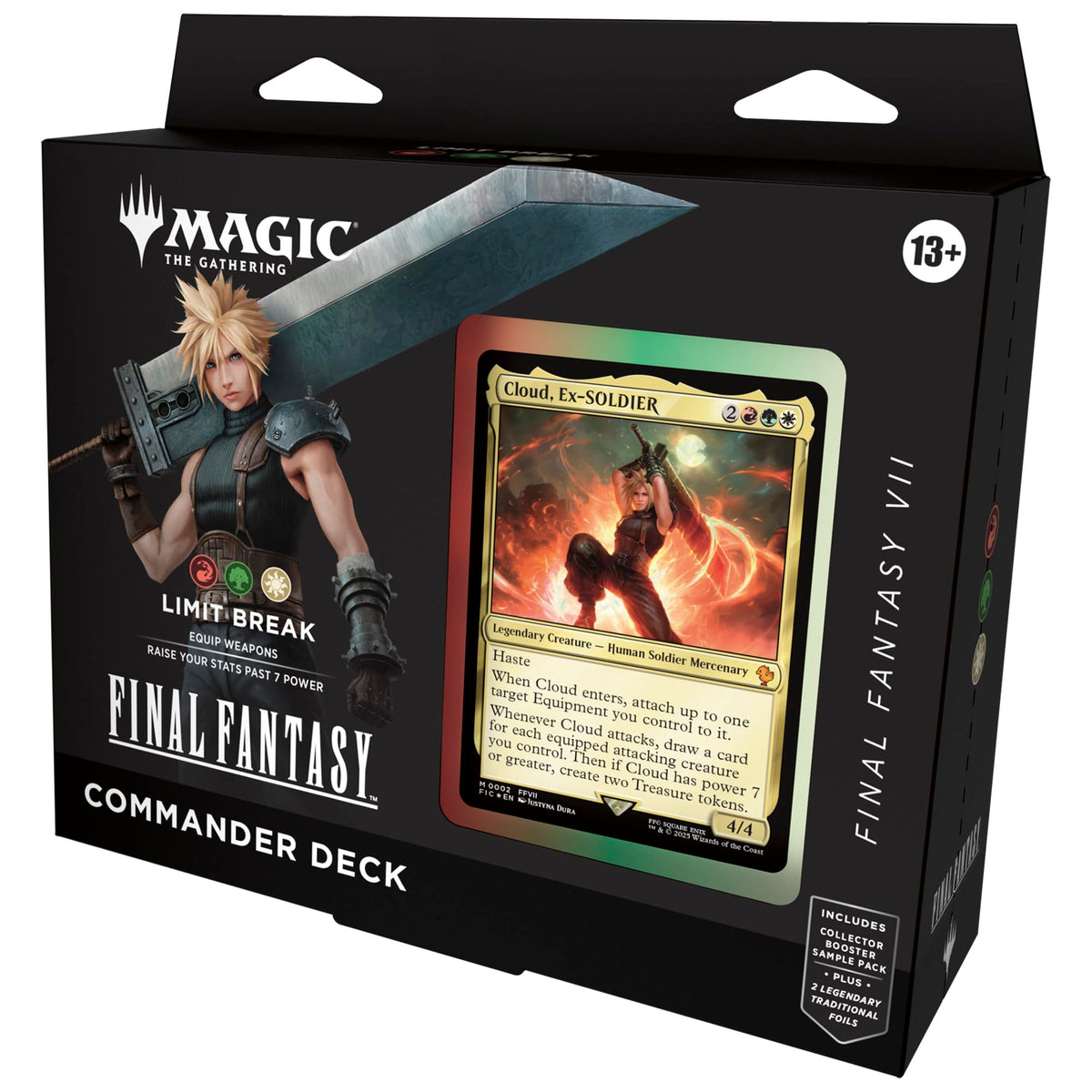 Magic: The Gathering Limit Break Final Fantasy VII deck artwork showcasing iconic characters for epic multiplayer battles
