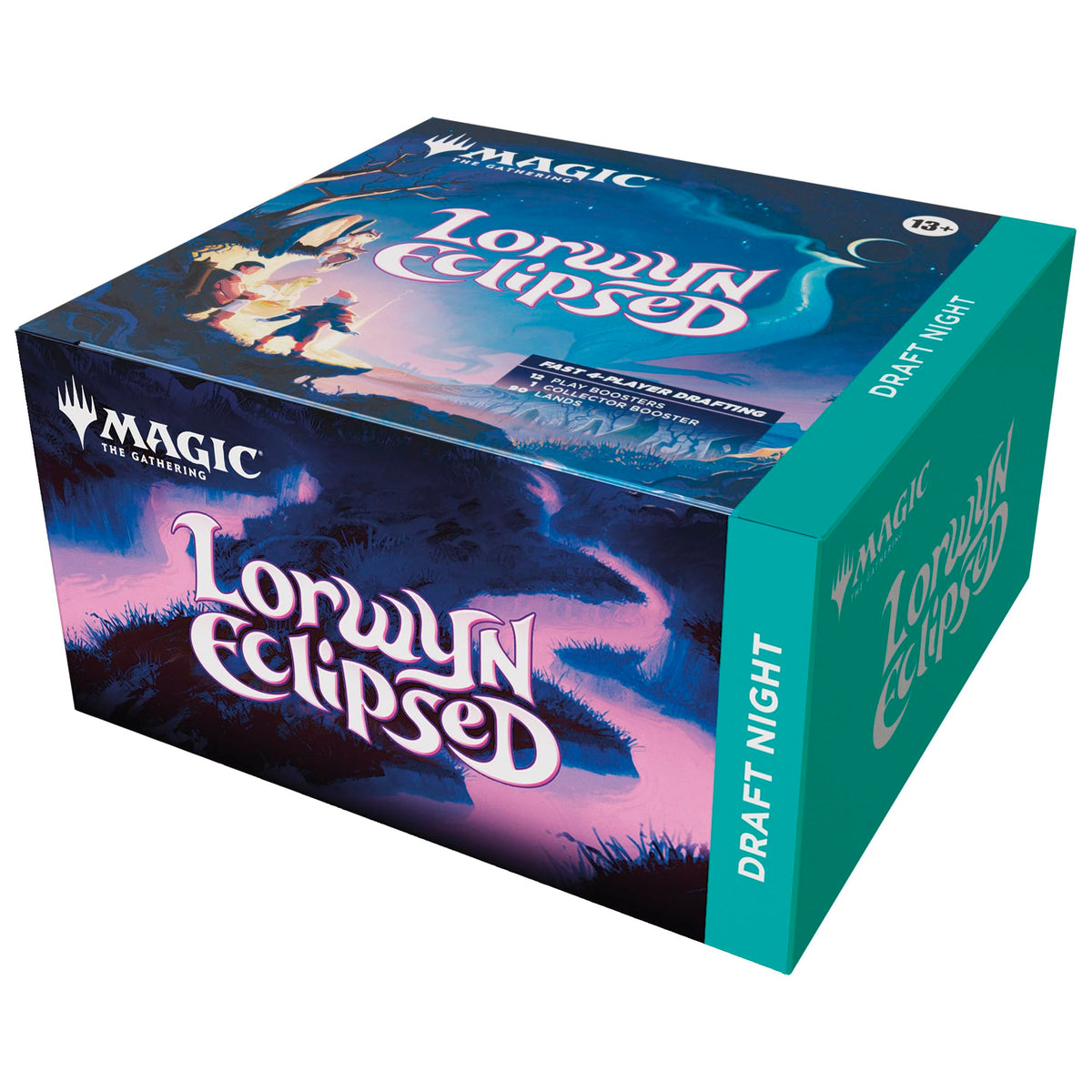 Magic: The Gathering Lorwyn Eclipsed Draft Night box for four players enables quick, social games.