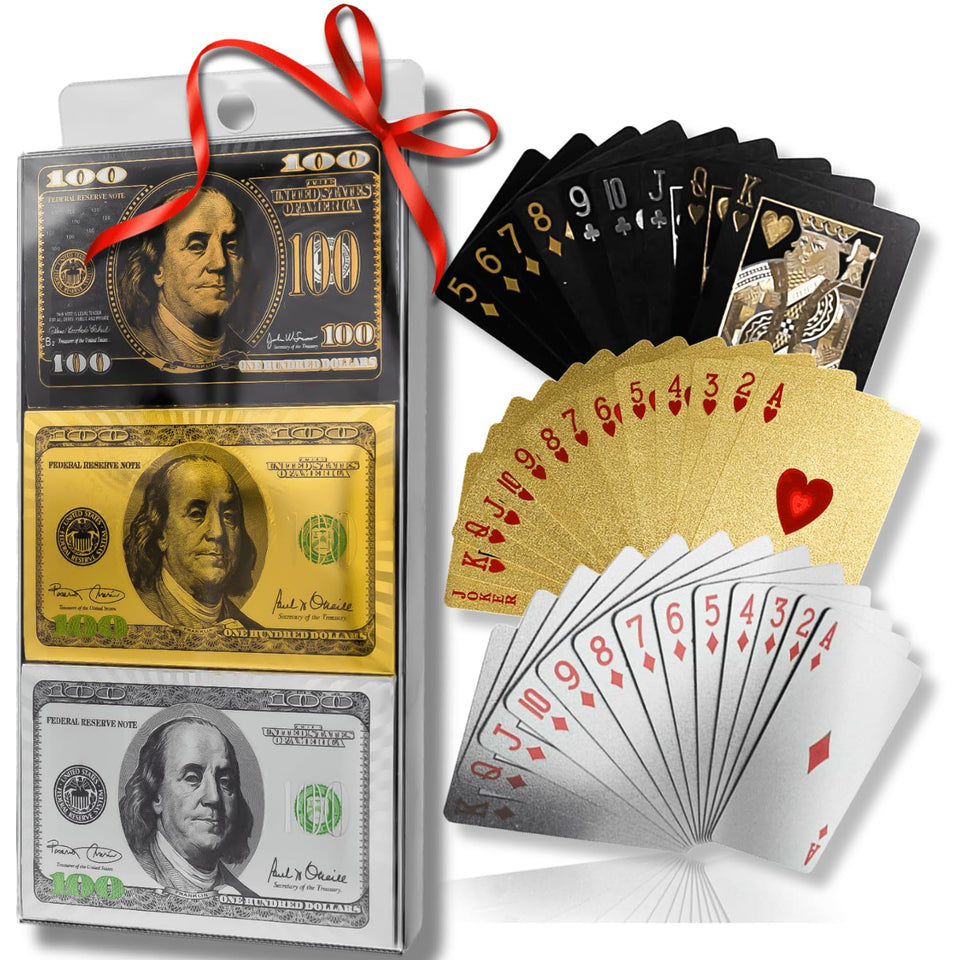 Magic Kiss waterproof gold foil poker deck for poolside play