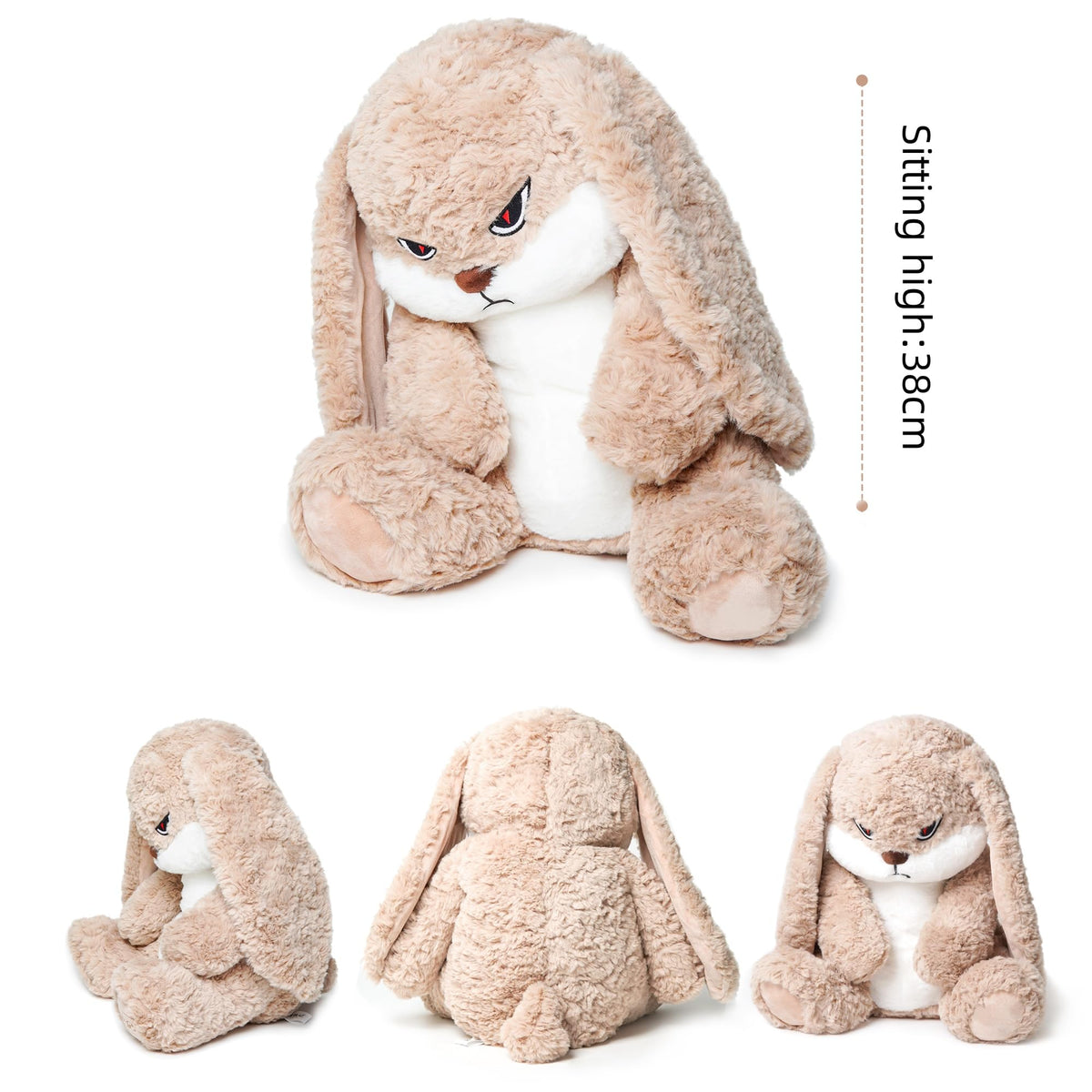 Magic Lion bunny plush floppy ears close-up highlighting expressive features for comforting moments.
