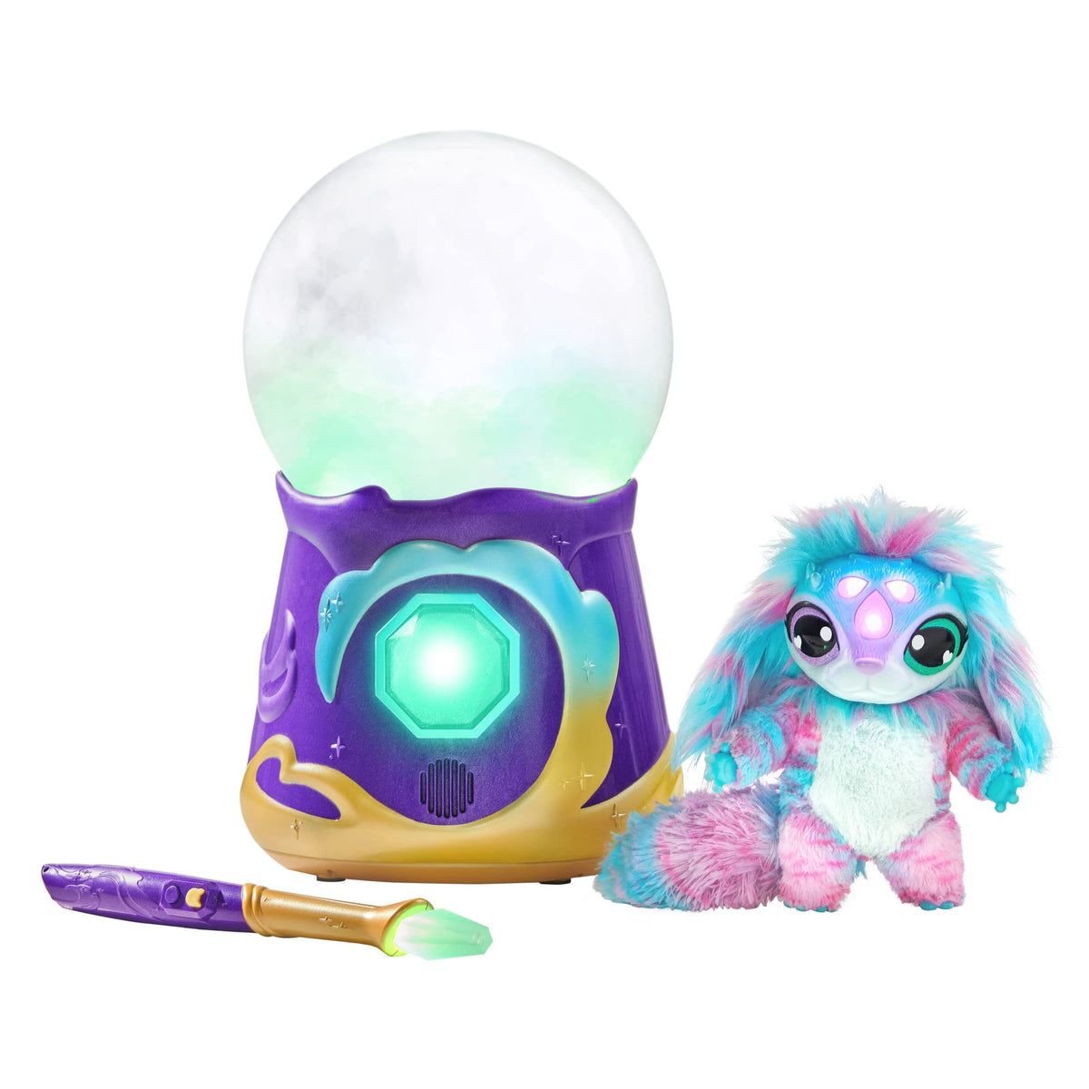 Magic Mixies Crystal Ball top view with glowing mist setup and curious vibe